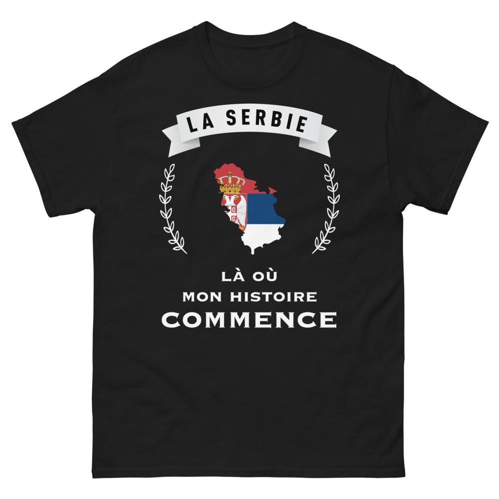 T-shirt Serbie noir - nostalgie serbe