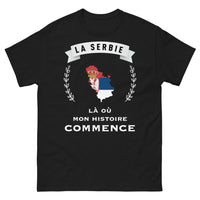 Thumbnail for T-shirt Serbie noir - nostalgie serbe