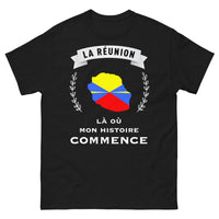 Thumbnail for T-shirt La Réunion noir - Là où mon histoire commence