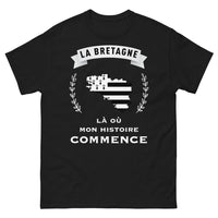 Thumbnail for T-shirt Bretagne noir - mon histoire commence