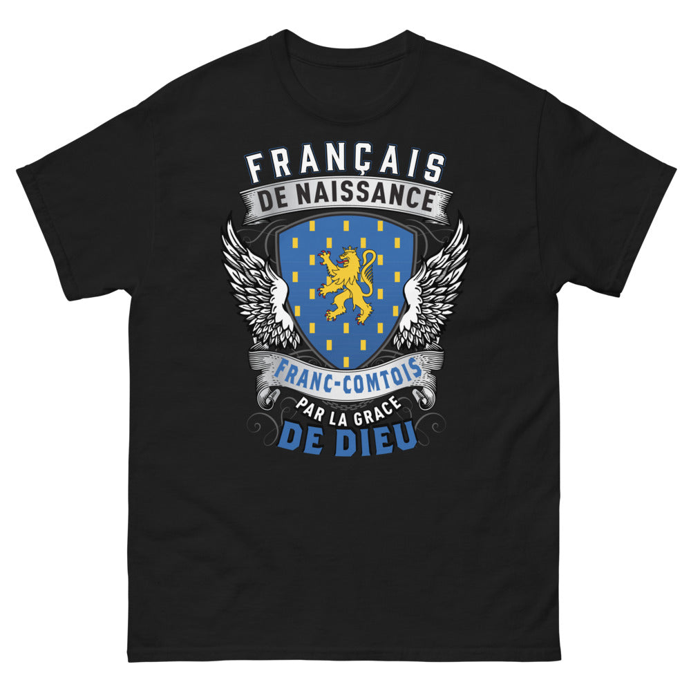 T-shirt franc-comtois de naissance noir - fier et authentique