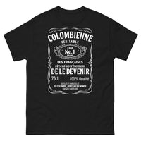 Thumbnail for T-shirt Colombie noir - colombienne véritable, fierté distillée