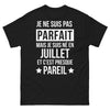 T-shirt Juillet humour noir - né en Juillet