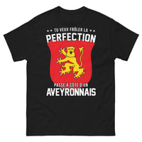Thumbnail for T-shirt Aveyronnais noir - Tu veux frôler la perfection