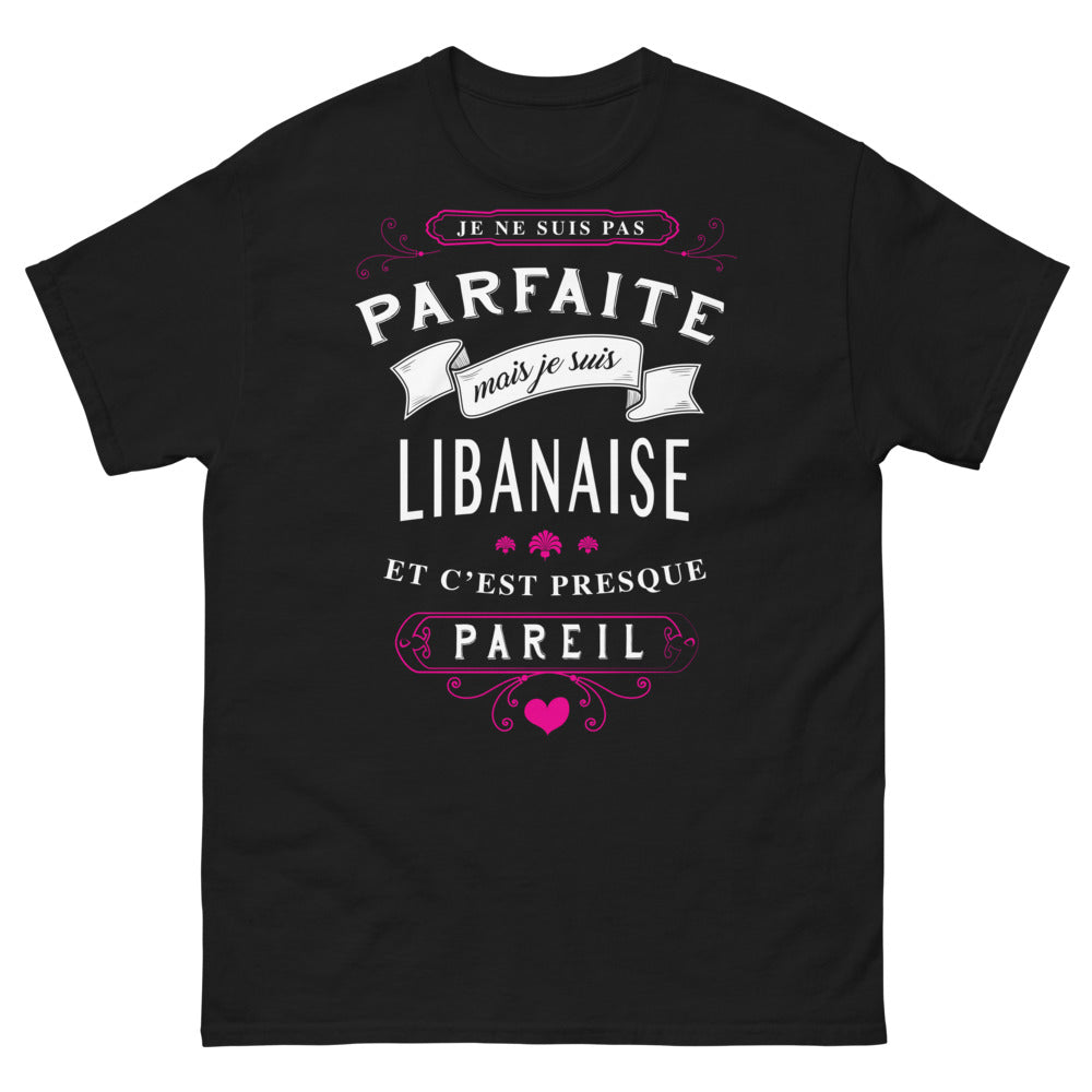 T-shirt Liban noir - Je ne suis pas parfaite