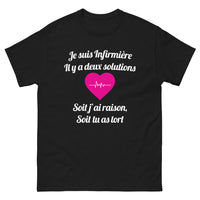 Thumbnail for T-shirt infirmière noir - j'ai raison ou tu as tort