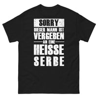 Thumbnail for T-Shirt Serbien Schwarz - Entschuldigung, dieser Mann ist mit einer sexy Serbin verlobt