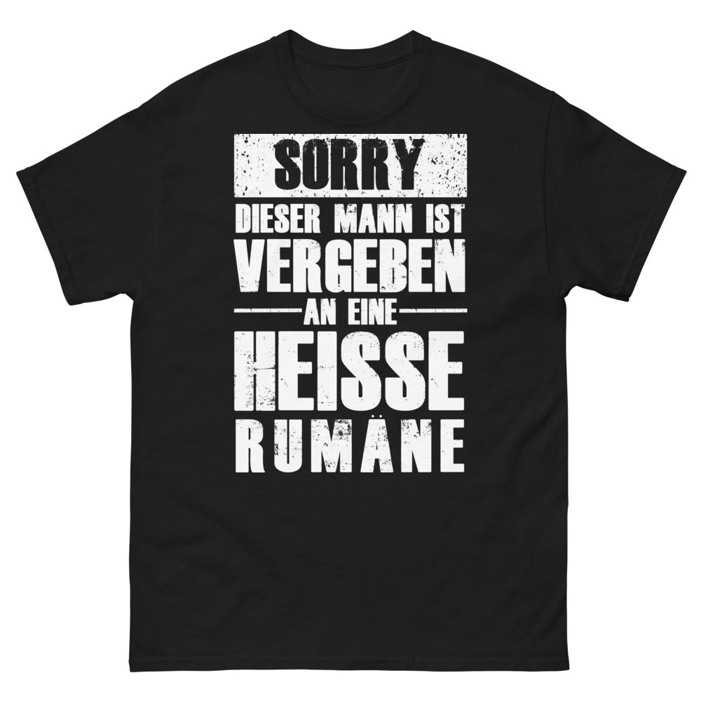 T-shirt Roumanie noir - Sorry, dieser Mann ist vergeben