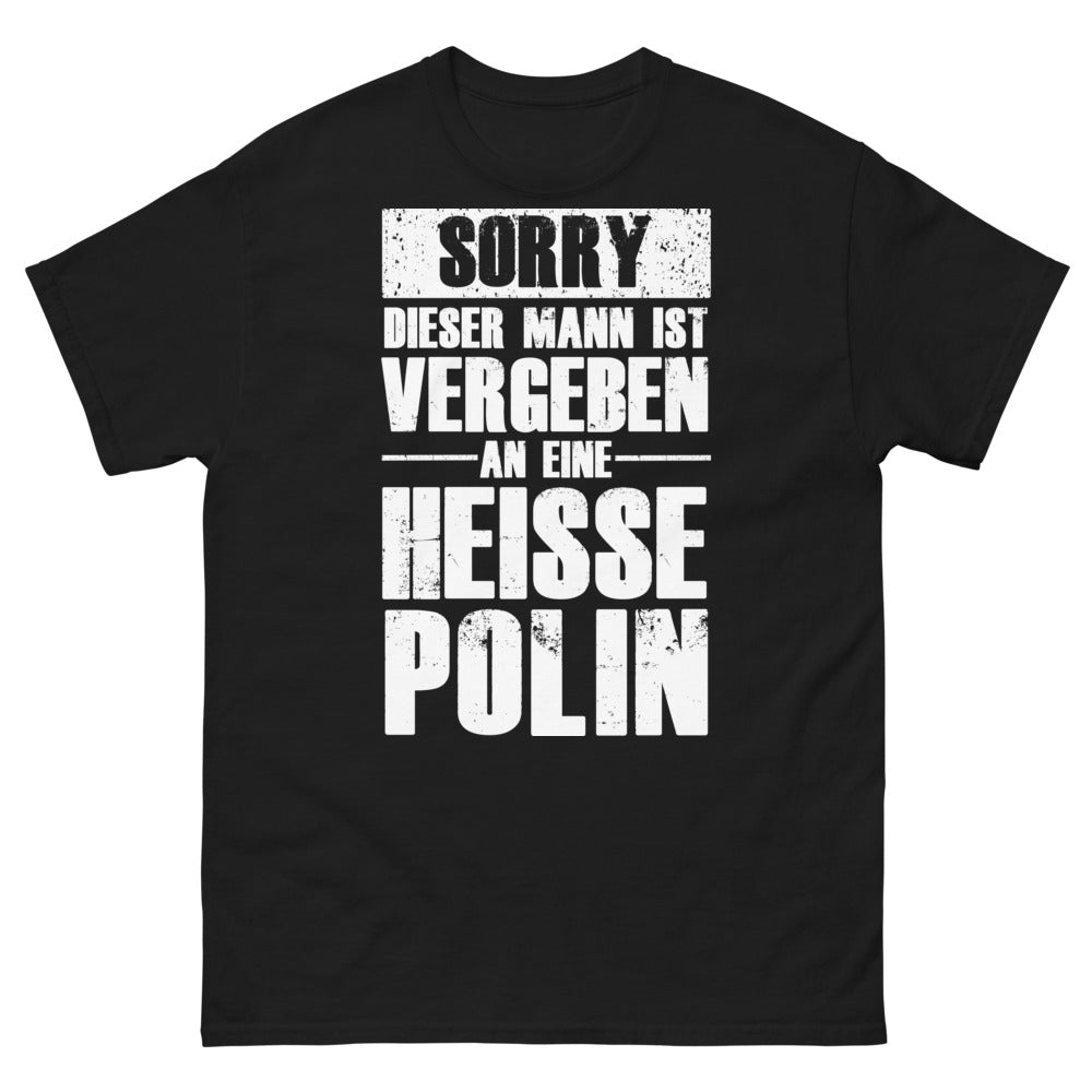 T-shirt Polen schwarz - Sorry, dieser Mann ist vergeben