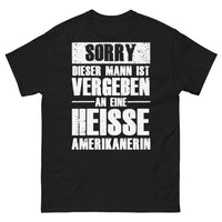 Thumbnail for T-shirt Deutschland-Amerika schwarz vorne - Text auf Deutsch