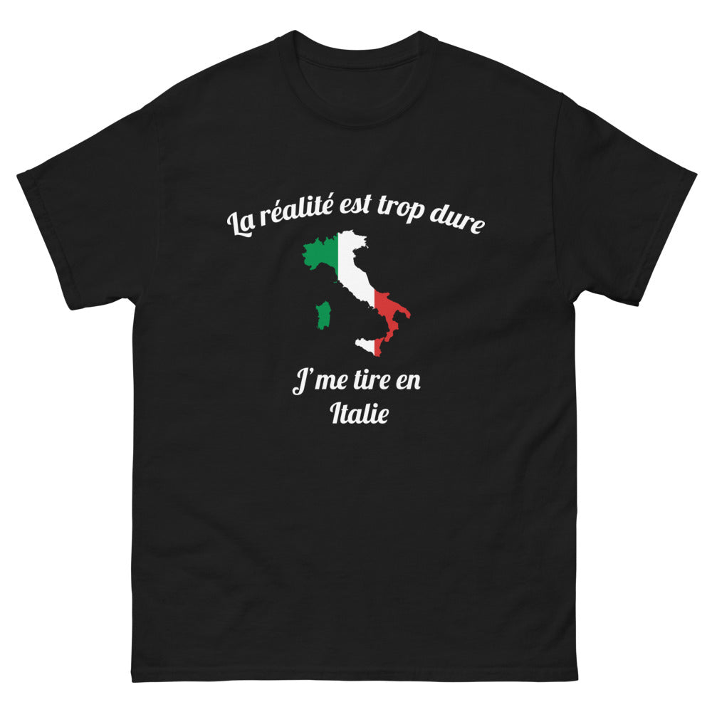 T-shirt Italie noir face - échappée italienne