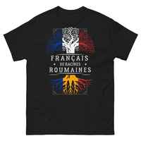 Thumbnail for T-shirt Français de Racines Roumaines noir - origines unies
