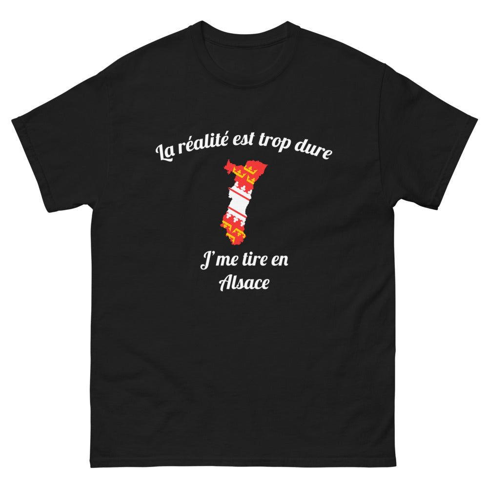 T-shirt Alsace noir - la réalité dure