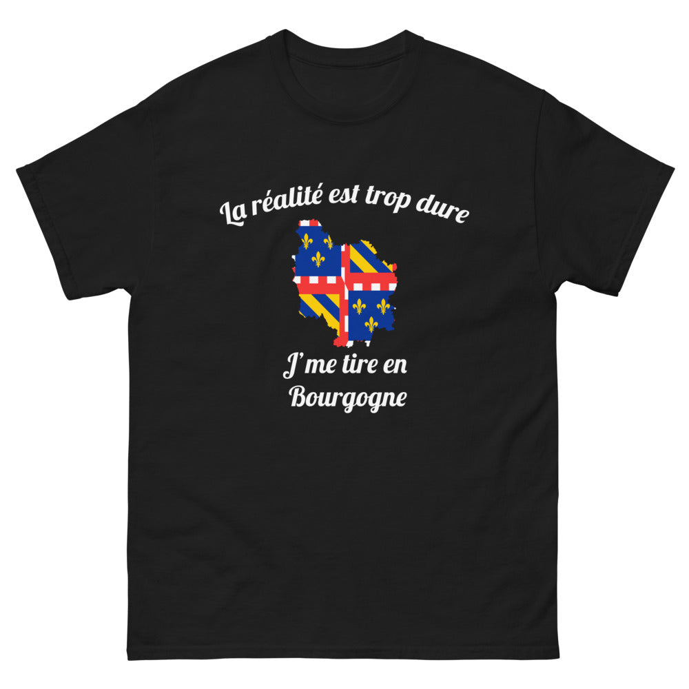 T-shirt Bourgogne noir - réalité trop dure