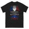 T-shirt Français de racines haïtiennes noir - design sombre