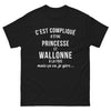 T-shirt Princesse et Wallonne noir - c'est compliqué d'être princesse et wallonne