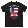Schwarzes USA-Humor-T-Shirt - Spruch auf Deutsch