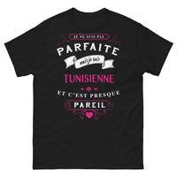 Thumbnail for t-shirt tunisienne noir - je ne suis pas parfaite mais je suis tunisienne