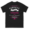 t-shirt tunisienne noir - je ne suis pas parfaite mais je suis tunisienne