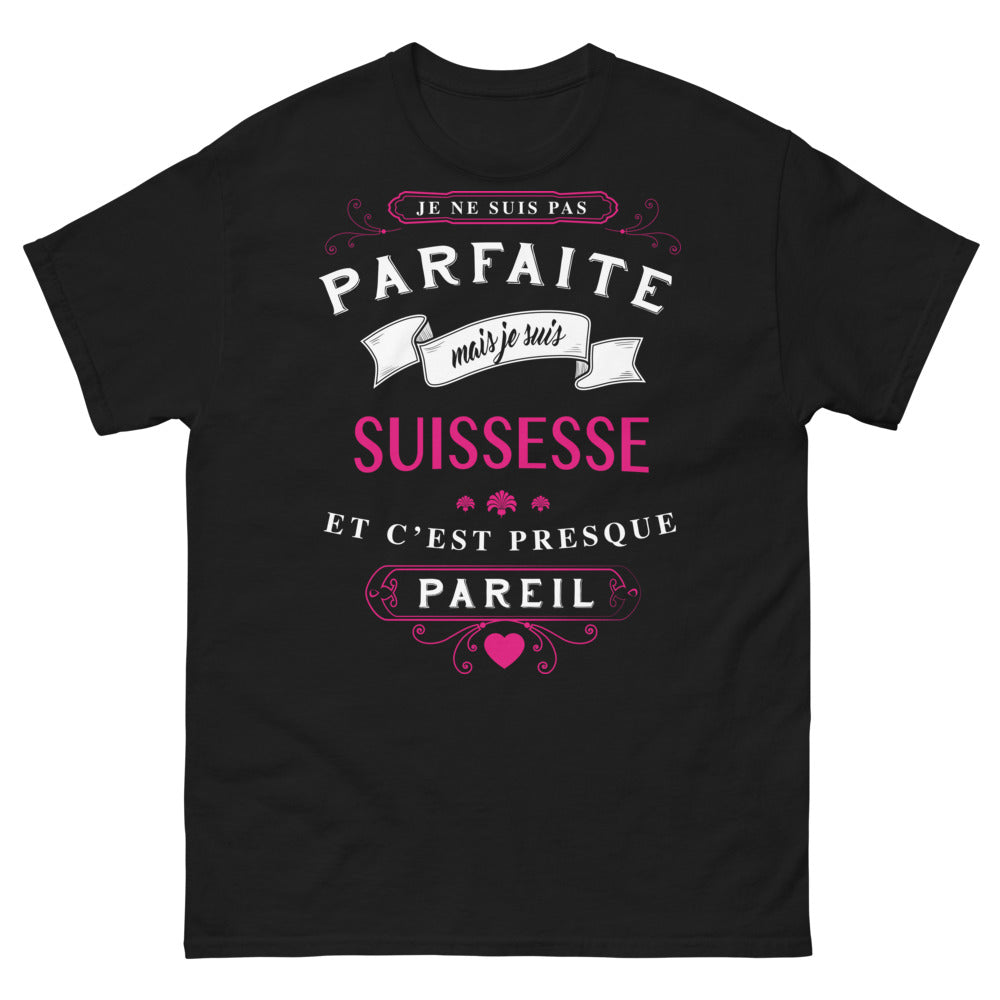 T-shirt Suissesse noir face - presque parfait