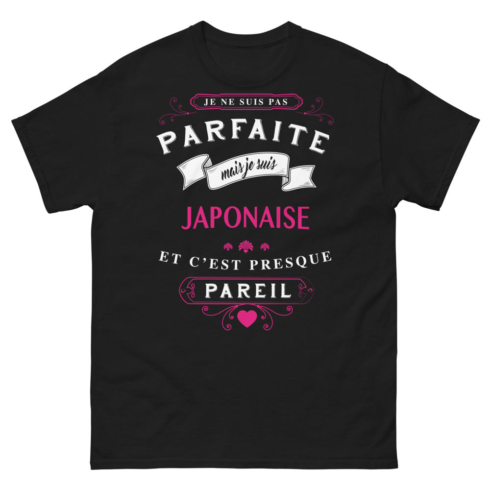 T-shirt Japonais noir - Je ne suis pas parfaite mais japonaise