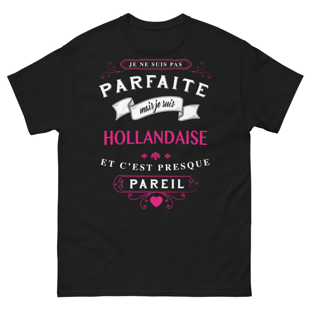 T-shirt Hollandaise noir - je ne suis pas parfaite