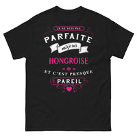Thumbnail for T-shirt hongroise noir - je suis hongroise, presque pareil
