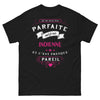 T-shirt Indienne noir face - Je ne suis pas parfaite, mais je suis Indienne