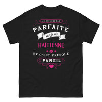 Thumbnail for T-shirt Haïtienne noir face - Je ne suis pas parfaite