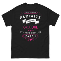 Thumbnail for T-shirt Grecque noir - Je ne suis pas parfaite mais presque