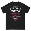 T-shirt Argentin noir - Je ne suis pas parfaite mais je suis argentine