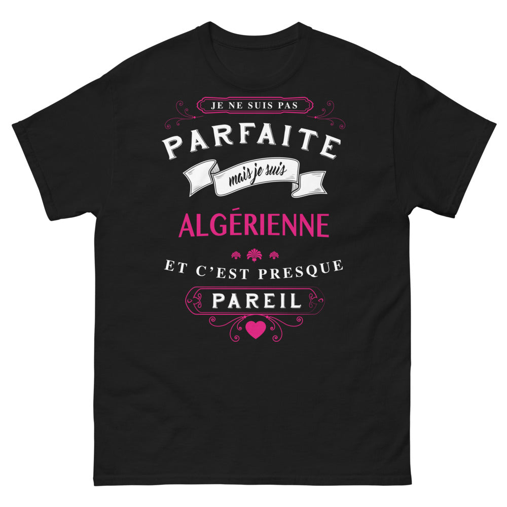 T-shirt Algérienne noir - Je ne suis pas parfaite