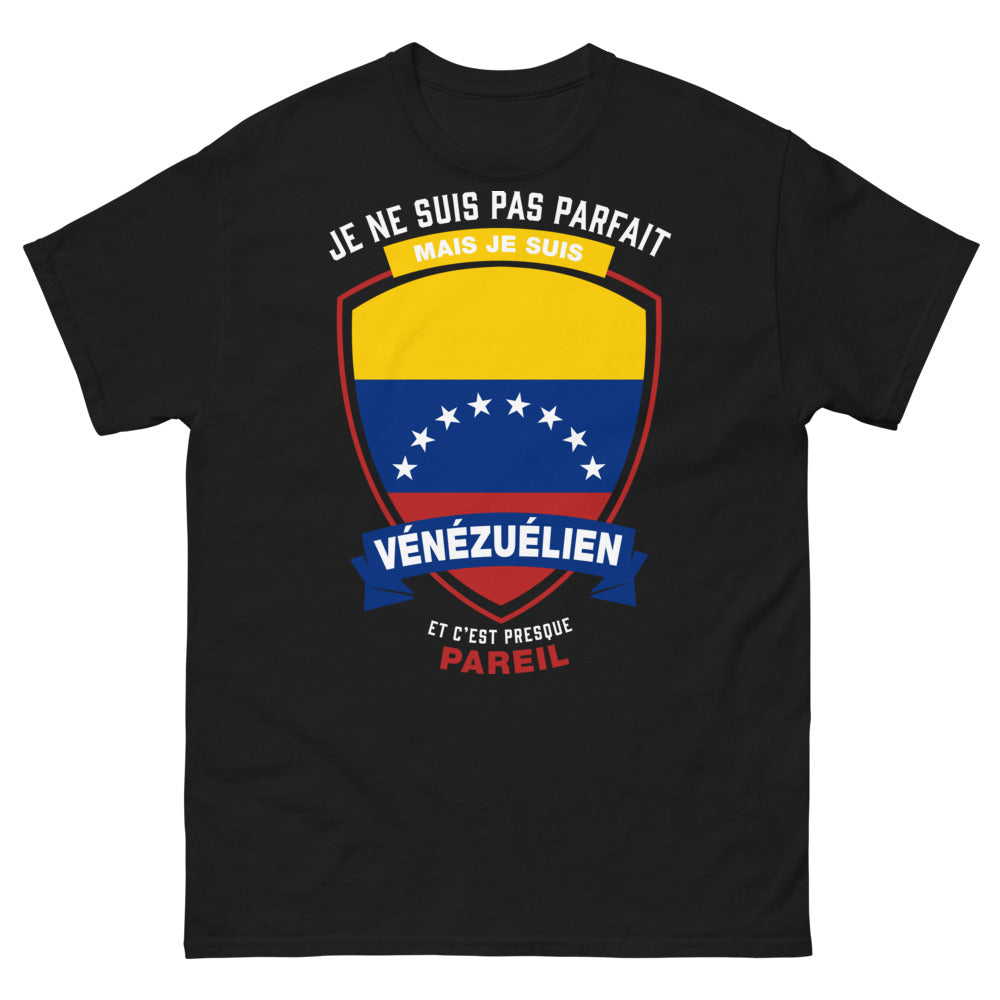 T-shirt Venezuela noir face - Je ne suis pas parfait