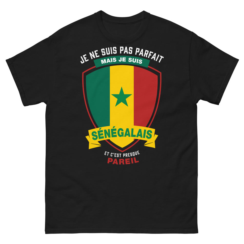 T-shirt Sénégal noir - humour et fierté