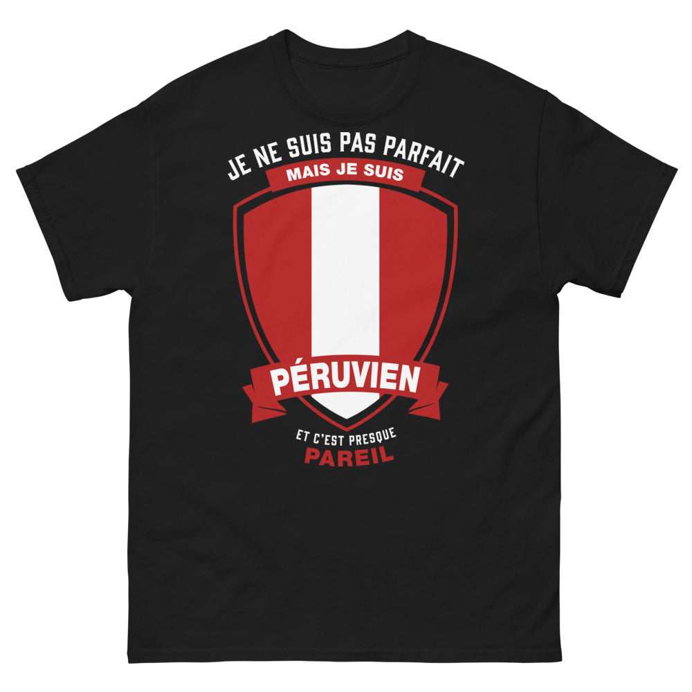 T-shirt Péruvien noir - je ne suis pas parfait