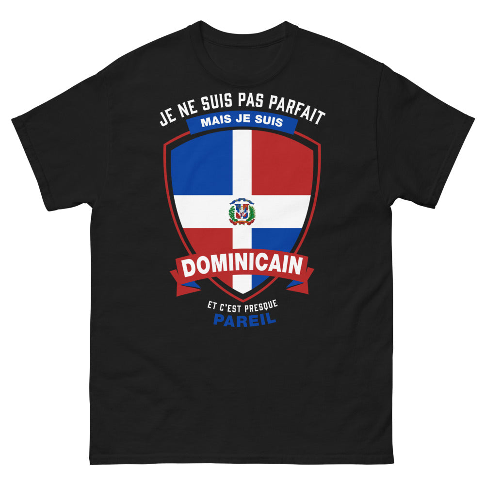 T-shirt République dominicaine noir - Être Dominicain, presque parfait