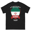 T-shirt iranien noir face - presque pareil