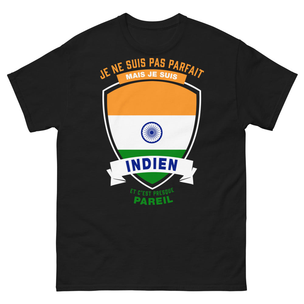 T-shirt Indien noir - humour et fierté
