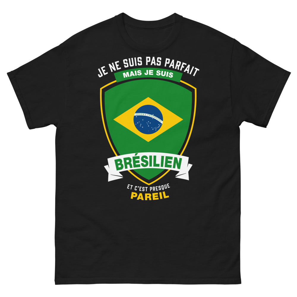 T-shirt Brésil noir - je ne suis pas parfait