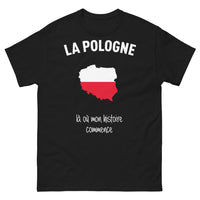 Thumbnail for T-shirt Pologne noir - Là où mon histoire commence