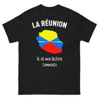 Thumbnail for T-shirt La Réunion noir - là où mon histoire commence
