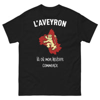 Thumbnail for T-shirt Aveyron noir - Là où mon histoire commence