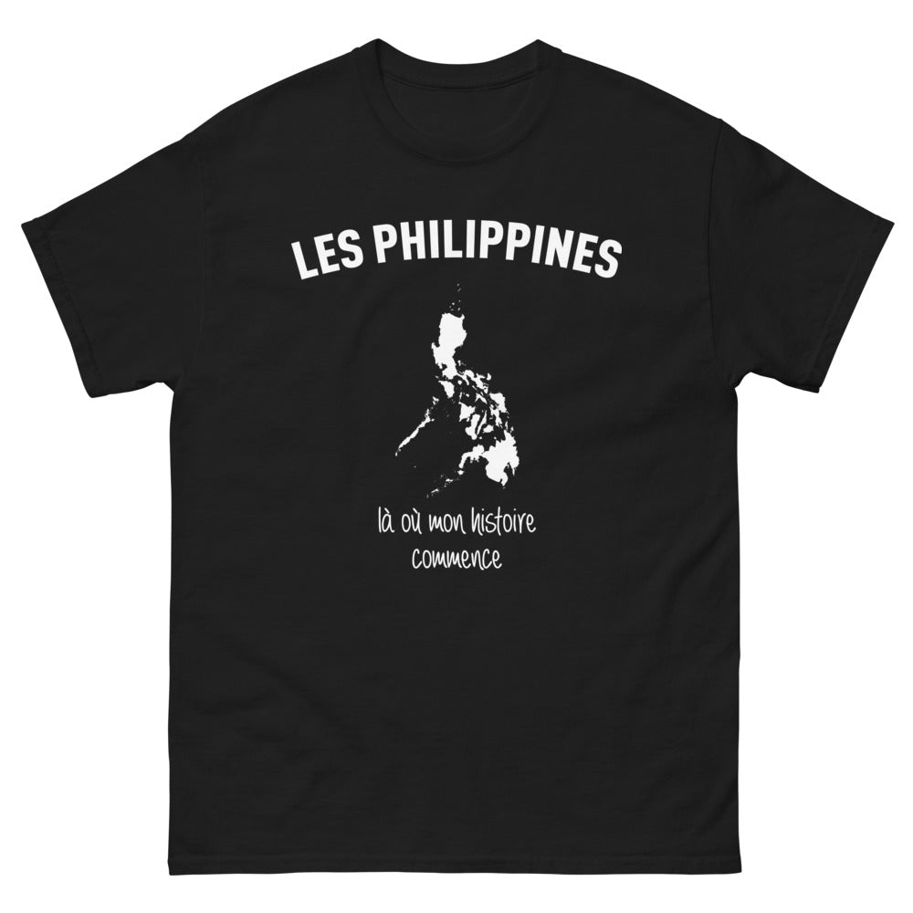 T-shirt Philippines noir - carte au trésor des origines