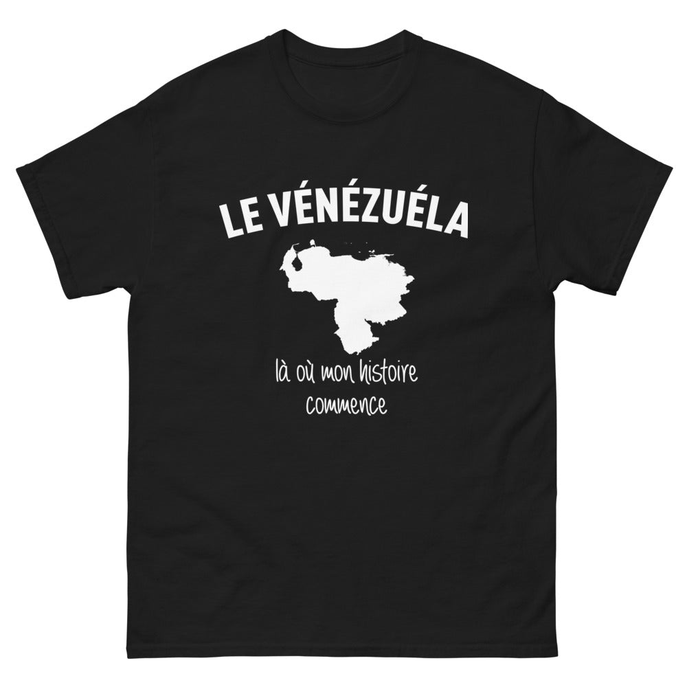 T-shirt Venezuela noir - Là où mon histoire commence