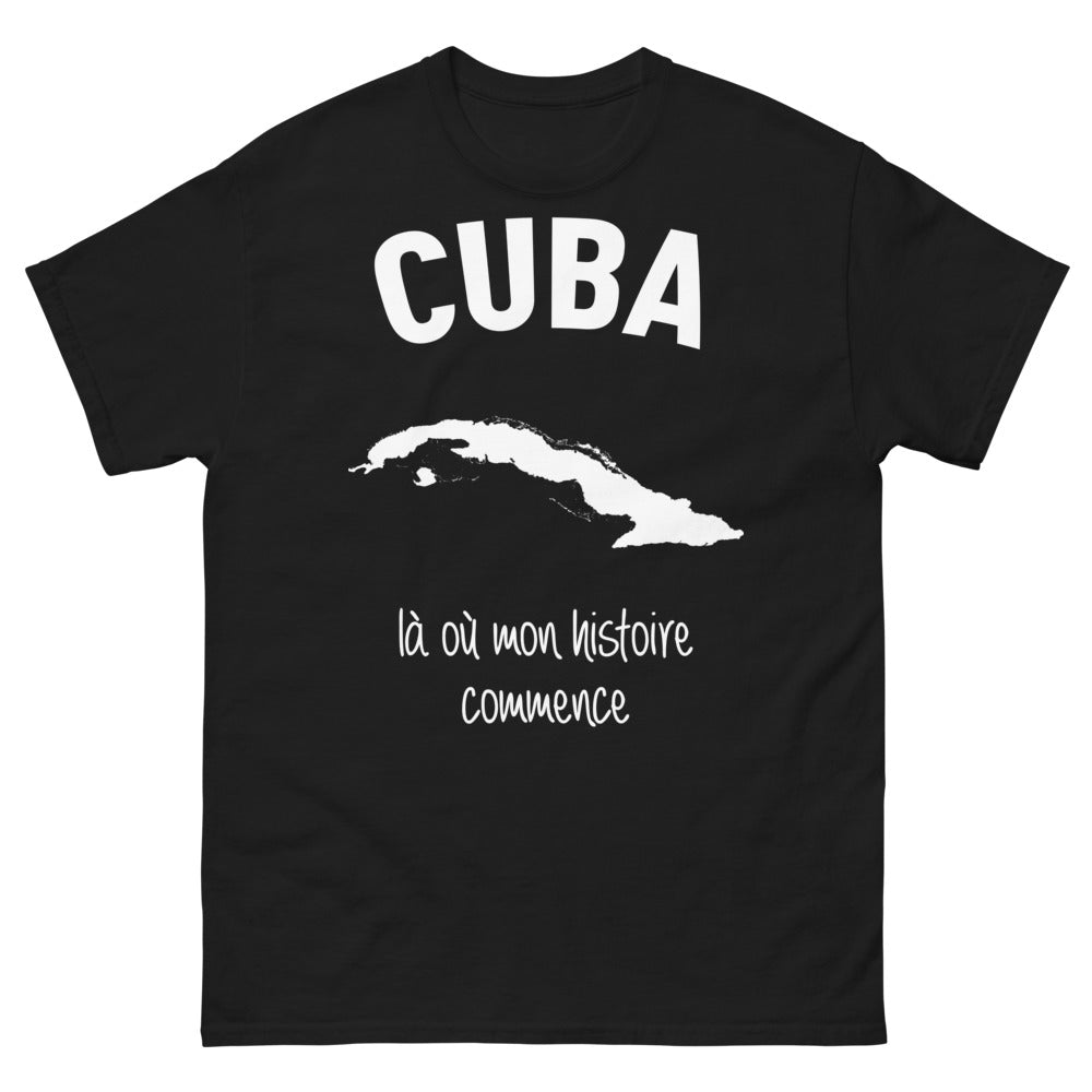 T-shirt Cuba noir - Là où mon histoire commence