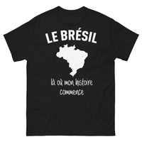 Thumbnail for T-shirt Brésil noir - Là où mon histoire commence