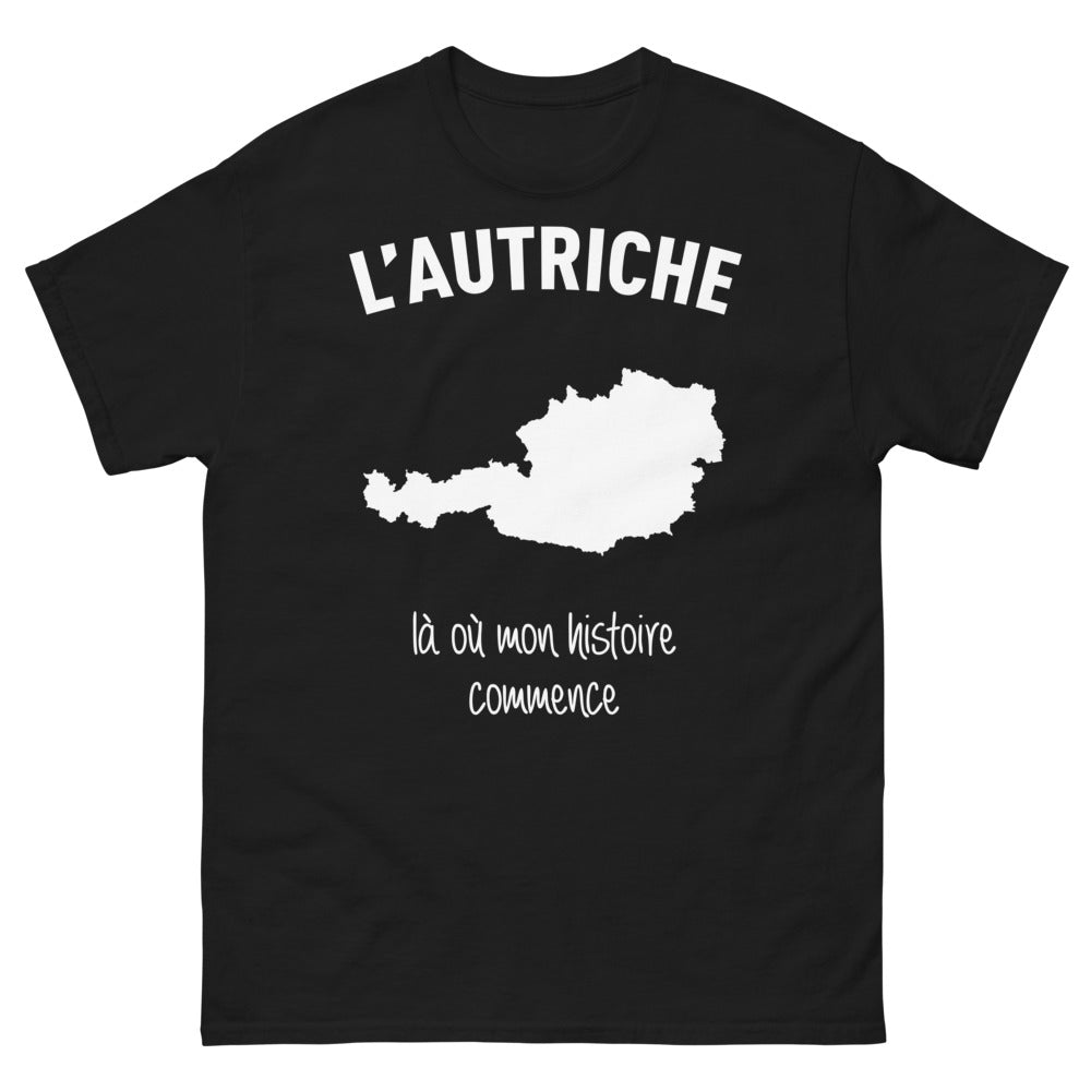 T-shirt Autriche noir - L'Autriche, là où mon histoire commence