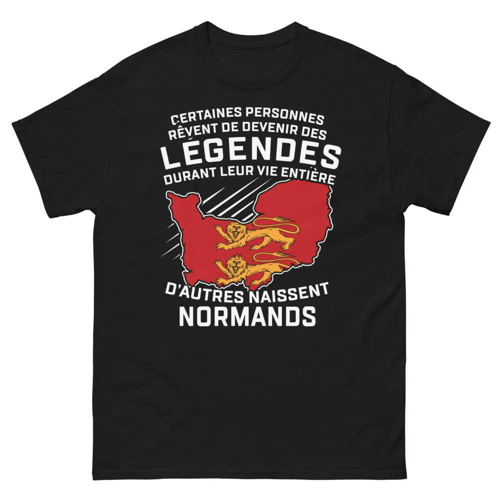 T-shirt Normandie noir - destin légendaire