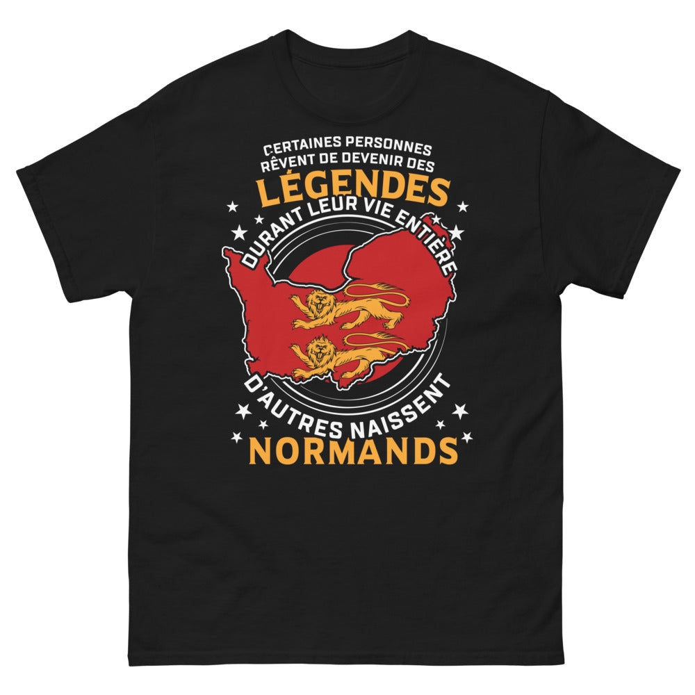 T-shirt Normands noir face - Les Normands naissent légendes