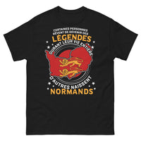 Thumbnail for T-shirt Normands noir face - Les Normands naissent légendes